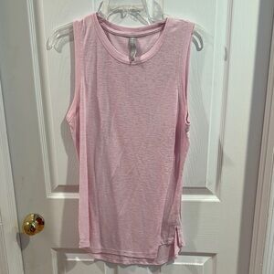 Athleta Pink Sleeveless Tank Top with Heathered Texture